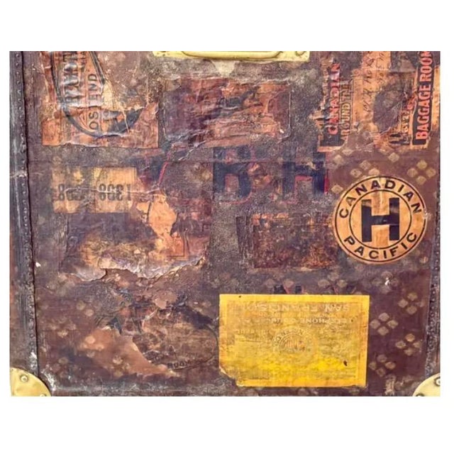 Vintage Aux Etats-Unis Travel Trunk, French Belle Epoque For Sale - Image 11 of 12