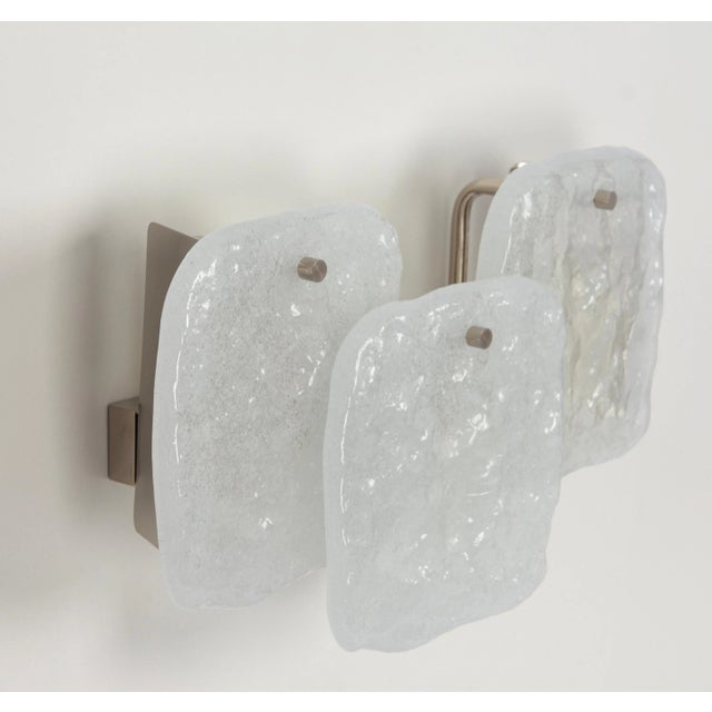 Kalmar Large Kalmar Wall Lights in Murano Glass attributed to Kalmar, Austria, 1960s, Set of 2 For Sale - Image 4 of 12