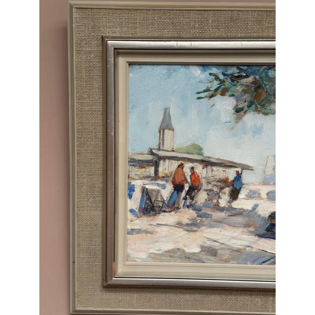Mid-Century Modern Knut Norman, City Motif, 1950s, Oil Painting on Panel, Framed For Sale - Image 3 of 14