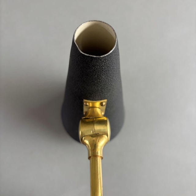 Black Mid-Century Modern Wall Lamp from Bergboms, 1950s For Sale - Image 8 of 12