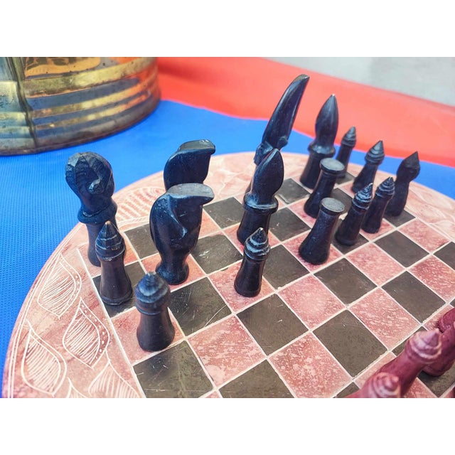Wood Terracotta Chess Sets, 1970s, Set of 33 For Sale - Image 7 of 9