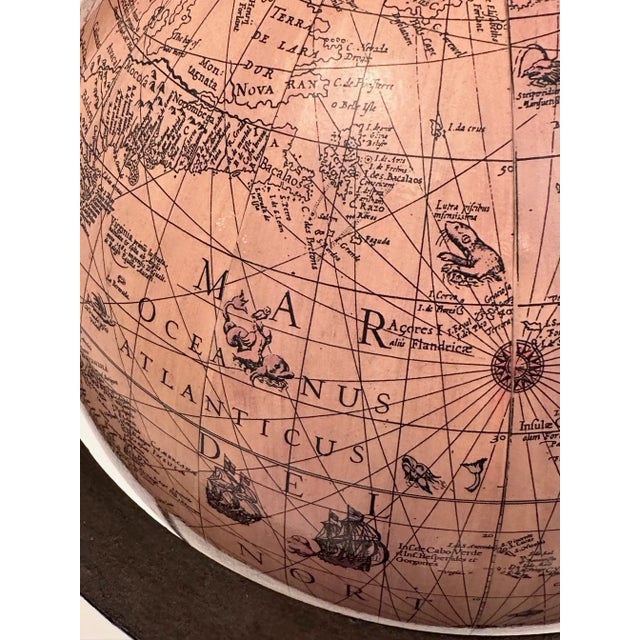 1960s Freestanding Globe on Wrought Iron Base For Sale - Image 5 of 7