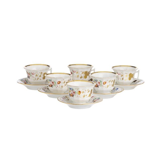 19th Century Porcelain Tea Cups and Saucers, Set of 12 For Sale - Image 6 of 6