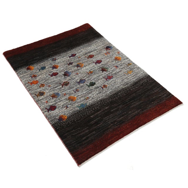 Traditional Pasargad Hand Knotted Gabbeh Rug For Sale - Image 3 of 4