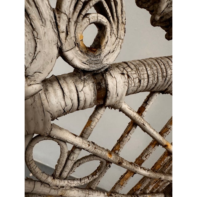 Late 19th Century Antique Victorian Heywood Brothers/Heywood Wakefield Rattan & Wicker Portrait Chair For Sale - Image 9 of 12