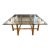Vintage Bamboo & Glass Coffee Table For Sale