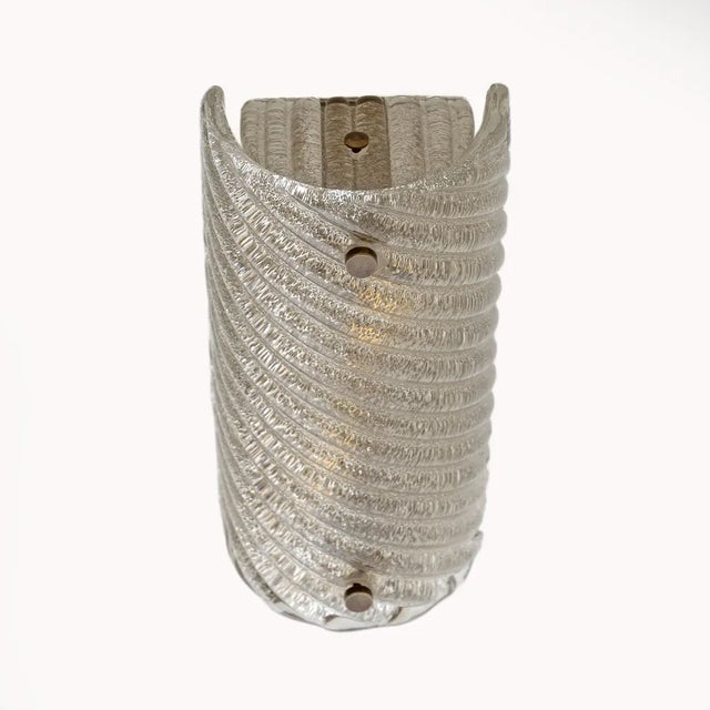 Metal Mid-Century Modern Murano Glass Sconces, 1970s, Set of 2 For Sale - Image 7 of 10