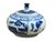 Tiny Small Blue White Oriental Graphic Porcelain Jar For Sale - Image 4 of 8