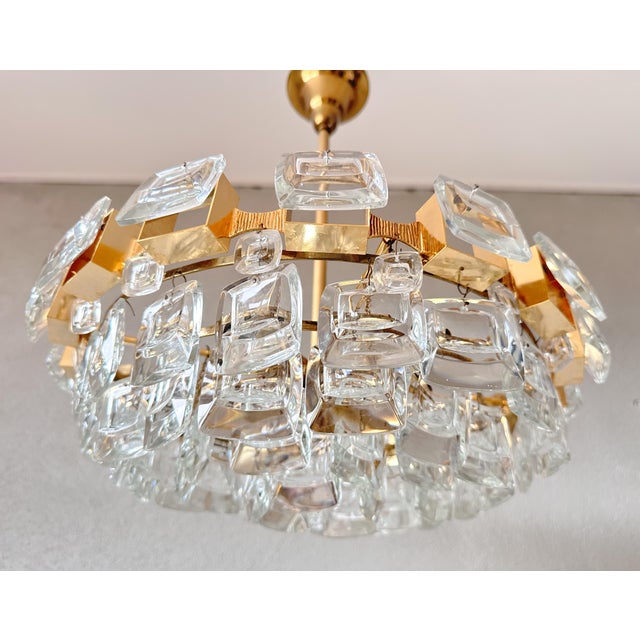 Metal Vintage Chandelier from Palwa, 1970s For Sale - Image 7 of 18