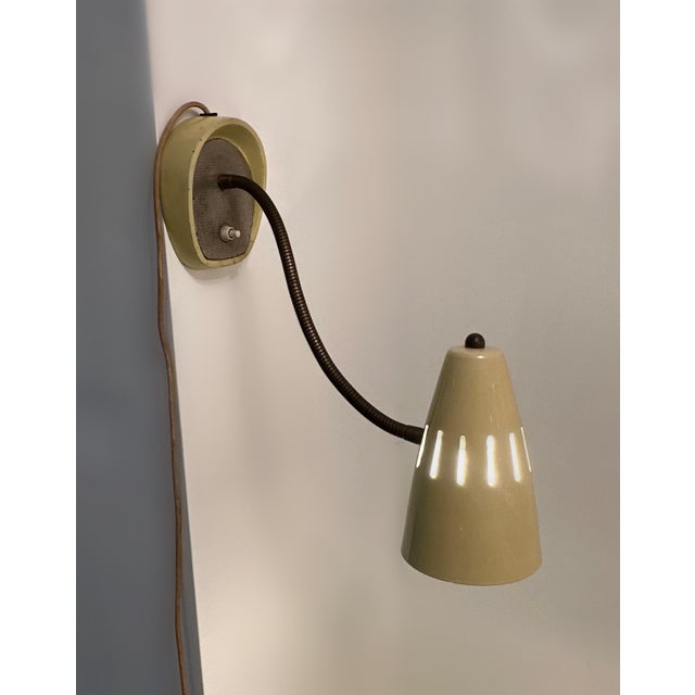 Cream Midcentury Modern Adjustable Wall Lamp by Pifco, 1950 For Sale - Image 8 of 8