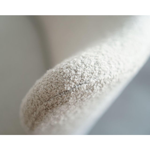 Wood Wingback Lounge Chairs in Bouclé, Denmark, C. 1950s For Sale - Image 7 of 7