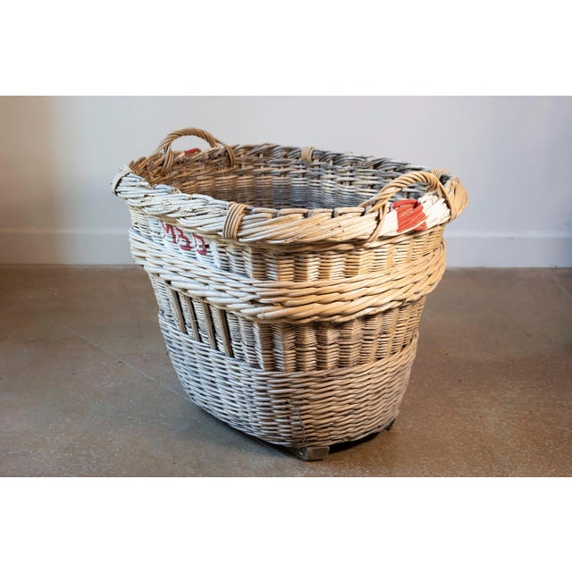French Champagne Harvesting Basket For Sale - Image 4 of 8