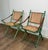Pair of 1970s folding safari chairs in weathered faux bamboo with caned backs and seats For Sale - Image 12 of 12