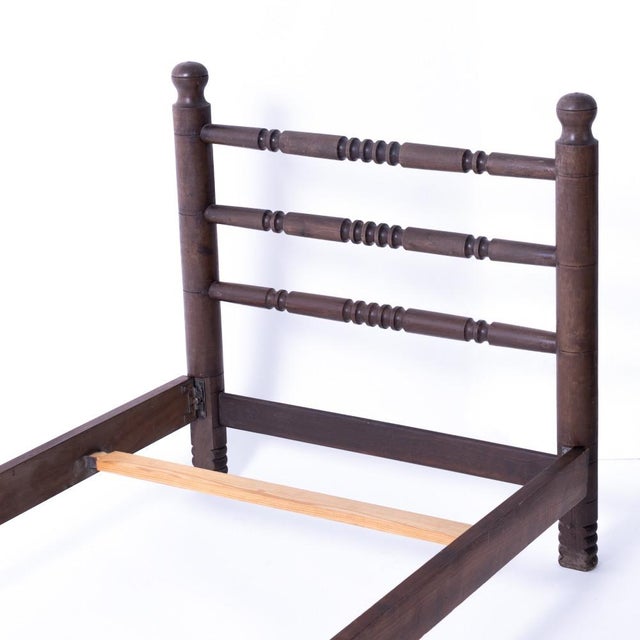 1940s 1940's French Carved Wood Bed Attributed to Charles Dudouyt For Sale - Image 5 of 12