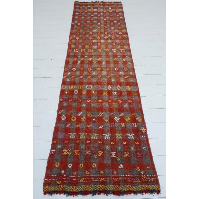 Vintage Turkish Kilim Runner-2′7″ × 8′2″ For Sale - Image 13 of 13