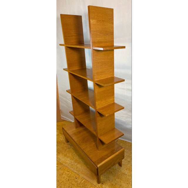 Brown Mid-Century Modern Scandinavian Syle Teak Shelving Unit, 1990s For Sale - Image 8 of 12
