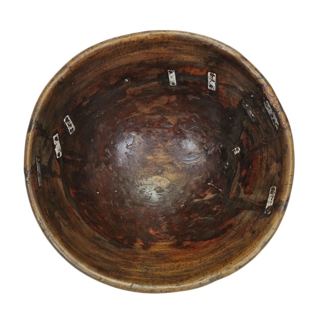 Vintage Large Fulani Wood Bowl For Sale In Los Angeles - Image 6 of 6