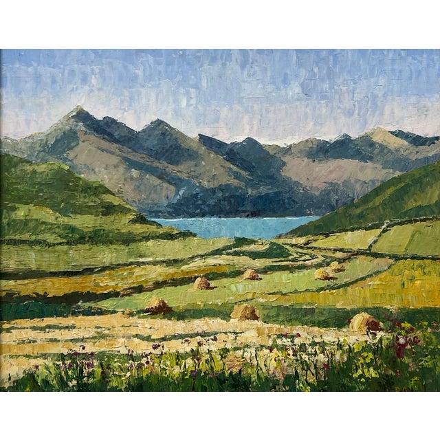 1970s Scotland Landscape Art - Vintage Oil Painting of the Cullin Hills on Isle of Skye in Scottish Highlands, 1970 For Sale - Image 5 of 12