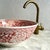 Not Yet Made - Made To Order Pink Flower Handcrafted Vessel Basin Ceramic Modern Style, Moroccan Basin Sink Bowl with Brass Drain For Sale - Image 5 of 10