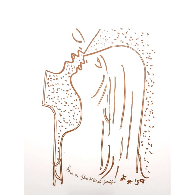 Jean Cocteau, The Kiss, Lithograph, 1959 For Sale - Image 7 of 7