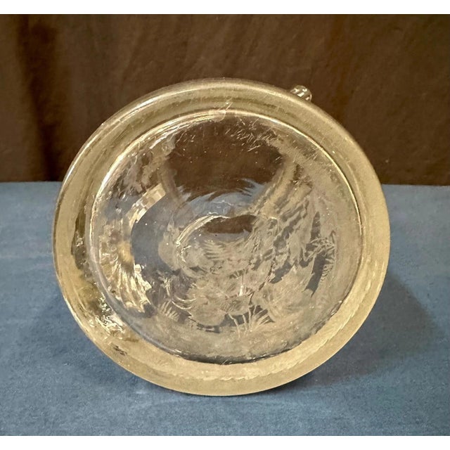 Art Nouveau Late 19th Century Continental Etched Glass Pitcher For Sale - Image 3 of 11