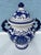 Late 20th Century Blue & White Floral Double Handle Ginger Jar For Sale - Image 5 of 5