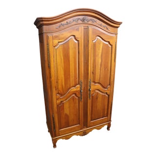 Ethan Allen Maison Louis XV Style Cherry Armoire For Sale