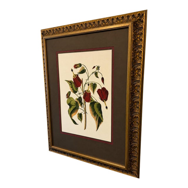 Vintage Framed “Jenna’s Flowers” Print by Decorative Arts, Inc. For Sale