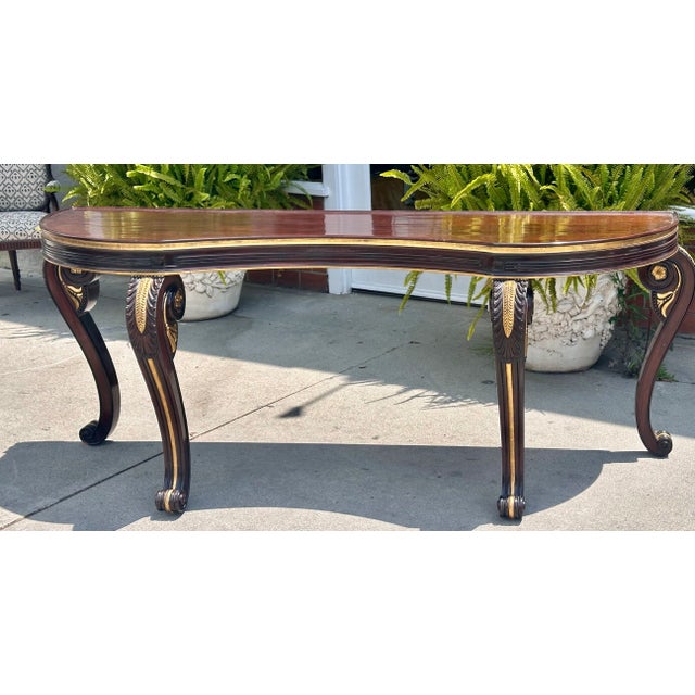 Dessin Fournir Chatsworth Mahogany & Giltwood Console Table For Sale - Image 10 of 11