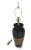 There are so many chic, modern details on this vintage late 1970s or early 1980s table lamp. This black ceramic lamp...