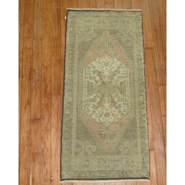 One of a kind, mid 20th-century Hand-knotted Turkish Anatolian Small Size Rug. Professionally Washed & personally vetted....