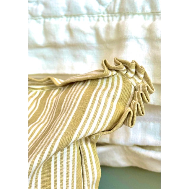 English Pair of Custom Down Pillows, Covered in Carlton v Striped Fabric For Sale - Image 3 of 6