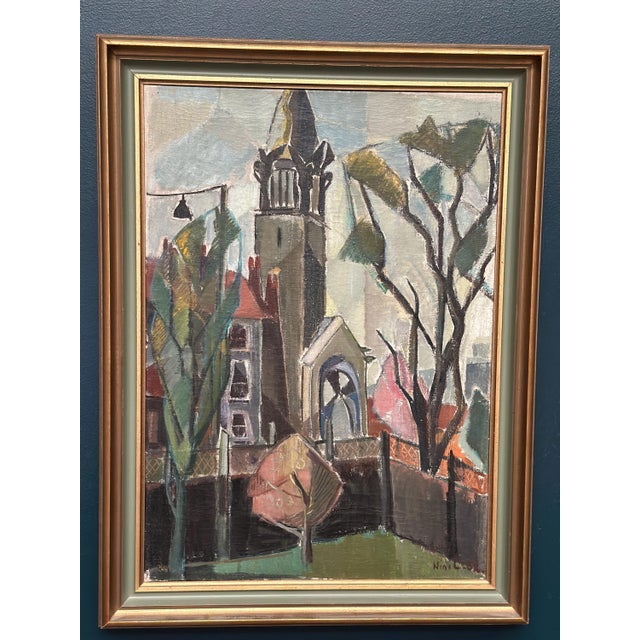 Nini Landgren, Church View, 1952, Oil on Canvas, Framed For Sale - Image 15 of 16
