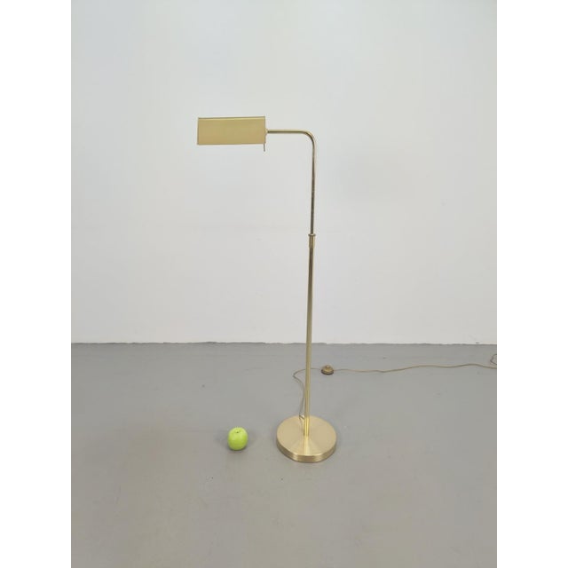 1980s Brass Reading Floor Lamp from Sölken Leuchten, 1980s For Sale - Image 5 of 11