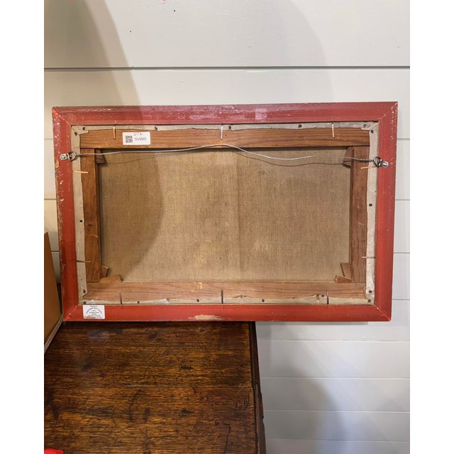 19th Century Oil on Canvas "Sailin' Under Moonlight" For Sale - Image 9 of 9