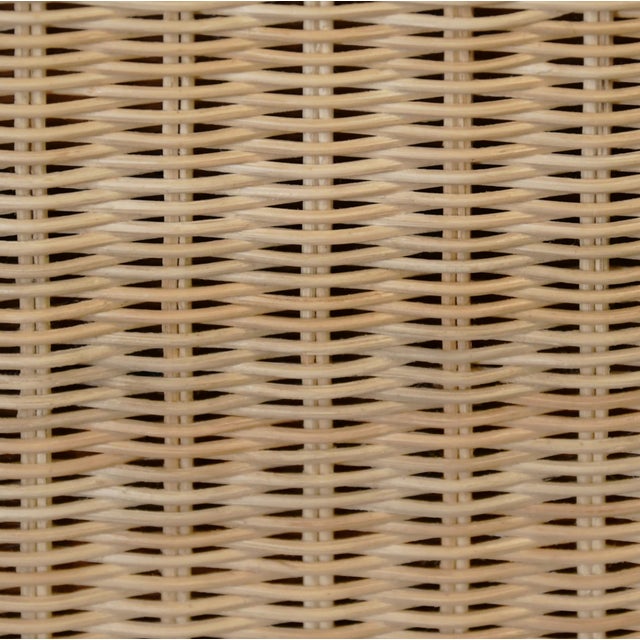 Matthew Izzo Home Celine Four Drawer Woven Rattan Chest With Satin Brass Drawer Pulls and Soft Slide Drawers For Sale - Image 10 of 12