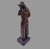 Unusual antique carved mahogany figural sculpture depicting American cowboy humorist and entertainer Will Rogers, shown in...