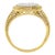 Contemporary 10K Yellow Gold Plated .925 Sterling Silver 1/2 Cttw Diamond Square Cushion Cluster Split Shank Cocktail Ring (J-K Color, I2-I3 Clarity) - Size 6 For Sale - Image 3 of 7