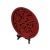 Red Chinese Red Resin Lacquer Round Peach Tree Relief Carving Accent Plate For Sale - Image 8 of 9