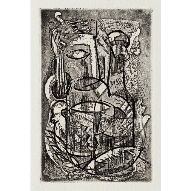 Cin Cin - Original Etching by G. I Brook - 20th Century 20th Century For Sale