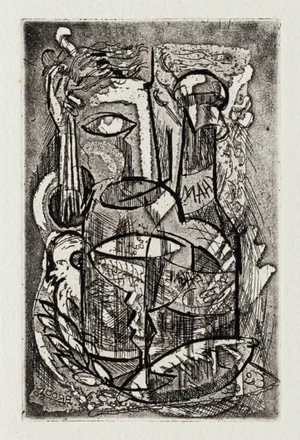 Cin Cin - Original Etching by G. I Brook - 20th Century 20th Century