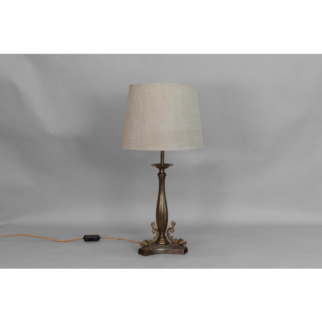 Antique Brass Table Lamp, 1890s For Sale - Image 9 of 9