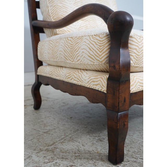 Textile Guy Chaddock Country French Zebra Print Chair & Ottoman For Sale - Image 7 of 18