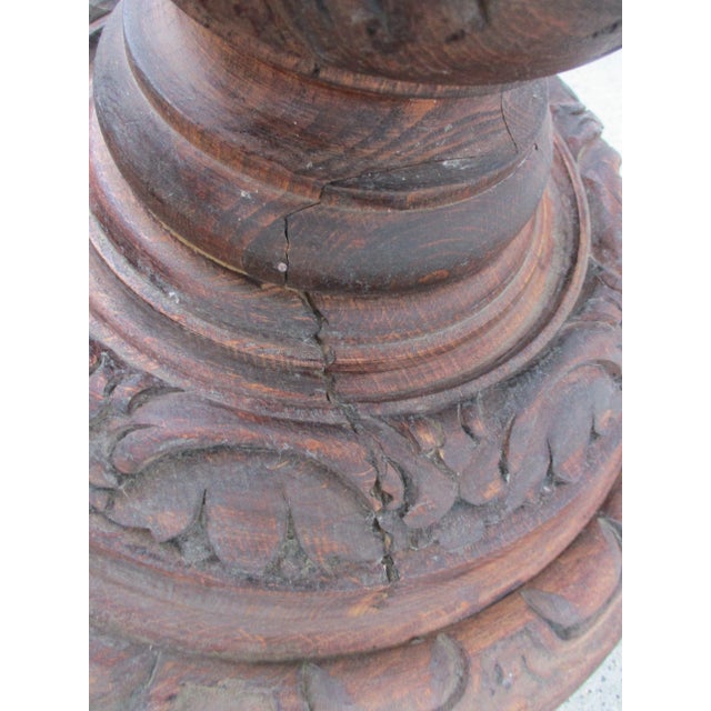Tall Vintage Baroque Style Wooden Plant Stands or Torchieres For Sale - Image 10 of 12