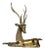 Huge 1960s/1970s Sarreid Hollywood Regency Brass Stag Deer Statue For Sale