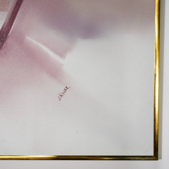 1980's Abstract Oil Painting by Josef Kugler For Sale - Image 4 of 6