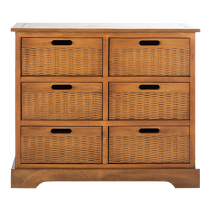 Landers 6 Drawer Storage Unit - Honey