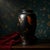 Vintage Chinoiserie Black Porcelain Baluster Vase With Gilt Leaves and Songbird For Sale - Image 4 of 8