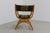 Forest Green Danish Kurul Armchair in Oak and Striped Green Wool by Henning Kjærnulf, 1960s For Sale - Image 8 of 18