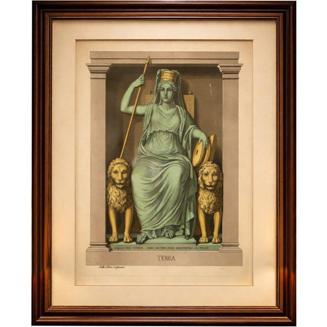 Giulio Ferrario, Terra Allegory, Cybele Mother Earth, 1815, Paper For Sale